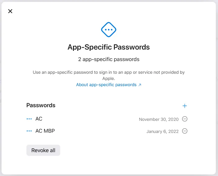 App-Specific Passwords 2